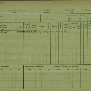 Arbeidsongeschiktheidskaart van Willem Soeteman. Bron: AOK-Versichertenkartei Stadtarchiv Braunschweig.