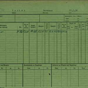 Arbeidsongeschiktheidskaart van Herman Wester. Bron: AOK-Versichertenkartei Stadtarchiv Braunschweig.