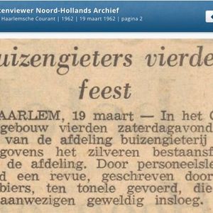 Ger Barbiers schreef Revue voor 25-jarig jubileum Buizengieterij