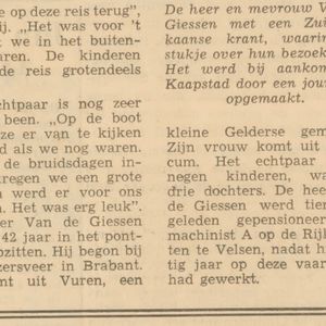 Echtpaar van de Giessen - van Mourik bezoek geëmigreerde kinderen in Zuid-Afrika2