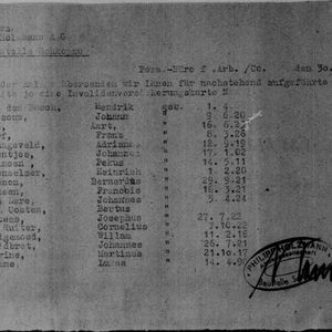 Bij Philipp Holzmann AG werd een groepje tewerkgesteld vanaf circa 8 december 1944.