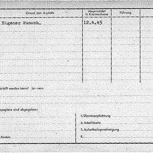 Vries Sjoerd de 1925 Arbeidskaart iTs76005370 achterzijde