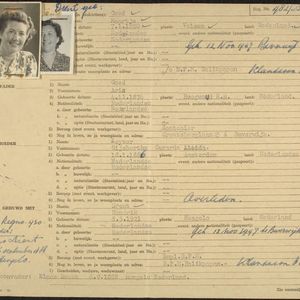 Maartje Goed, registratiekaart Nederlands Indië. Bron: Centraal Bureau Genealogie NL-HaCBG_1796_D09899