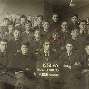 Elias de Vries in 1938 op de A.B.S. te Alkmaar. Foto van Karin de Vries.
