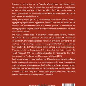 Achterzijde van het boek "Oorlog voorbij het graf"