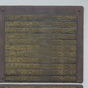 Hoogoven monument namen A t/m B