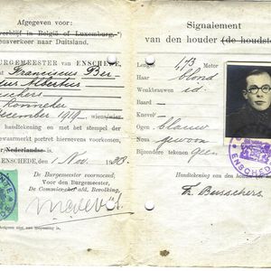 Frans Busschers bewijs van Nederlanderschap 2