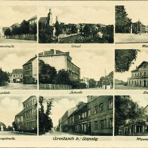 Groitzsch Ansichtkaart uit 1945