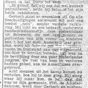 Onbekende krant 2 van 12 mei 1948 Amsterdams Bijzonder Gerechtshof zaak tegen W.F. Gerbsch