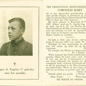 Cor Bart Bidprentje met foto