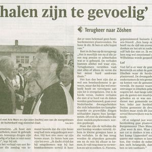 Noordhollands Dagblad 24 mei 2005 Artikel i.v.m. Herdenking Zöschen op 22 mei 2005 deel 2
