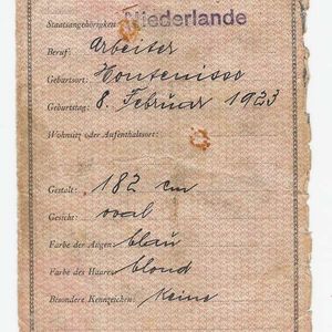 Paspoort voor vreemdelingen Personalia