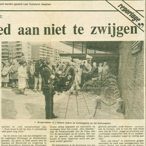 Noordhollands Dagblad 16 april 1984 Verslag reunie 14 april 1984 rechts