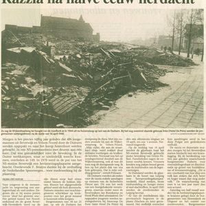Noordhollands dagblad 15 april 1994. Razzia na halve eeuw herdacht.