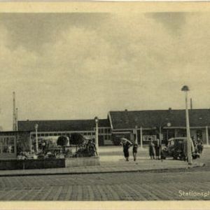 Stationsplein Beverwijk zoals het er rond de oorlog uit zag