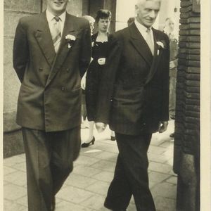 Krijn Landa met zijn vader