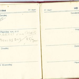 Agenda 1944 van Jaap Bos, Gijzeling in Kamp Amersfoort week 6.