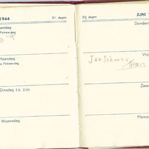 Agenda 1944 van Jaap Bos, Gijzeling in Kamp Amersfoort week 7.
