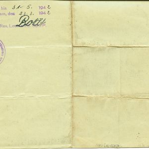 Speciale pas van 29 november 1941 achterzijde