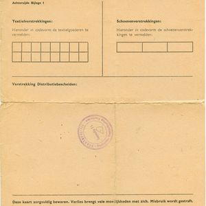 Aanmeldingskaart voor gerepatrieerden van 5 juni 1945 achterzijde