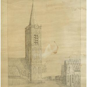 Pen tekening van Joop Casander gemaakt in 1942.