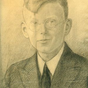 Potloodtekening van Age naar foto uit 1943 