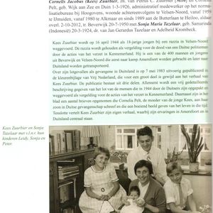 Kopie uit het boek "De familie Zuurbier - het begon in de schermer" van Simon Zuurbier. Bron: Miranda Zuurbier.