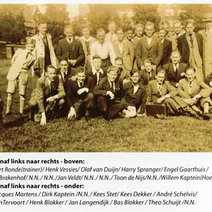 DEM Atletiek rond 1940. Bron boekje over Jacques Martens.