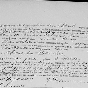 Overlijdensakte vader Maarten Beneker. Bron: https://familysearch.org