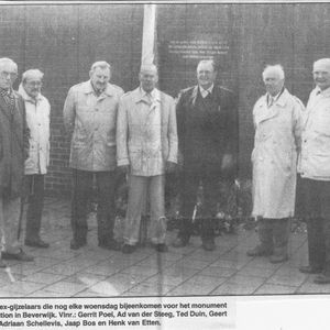 De Kennemer 25 mei 1992. V.l.n.r.: Gerrit Poel, Ab van der Steeg, Ted Duin, Geert Sikkens, Adriaan Schelvis, Jaap Bos en Henk van Etten.