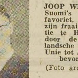 Joop Weenink. Bron Haarlemse Courant van 2 februari 1942.