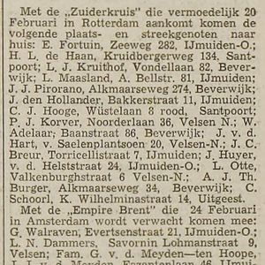 Thuisreis na deelname aan de politionele acties in Indonesïe. IJmuider Courant 14 februari 1950.