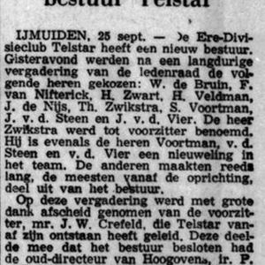 Ton benoemd tot voorzitter van Telstar. Bron De Tijd Maasbode van 25 september 1965.