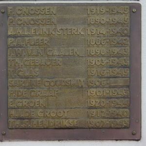 Hoogoven monument namen C t/m He