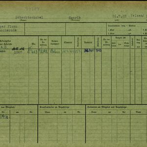 Arbeidsongeschiktheidskaart van Far Schachtschabel. Bron: AOK-Versichertenkartei Stadtarchiv Braunschweig.